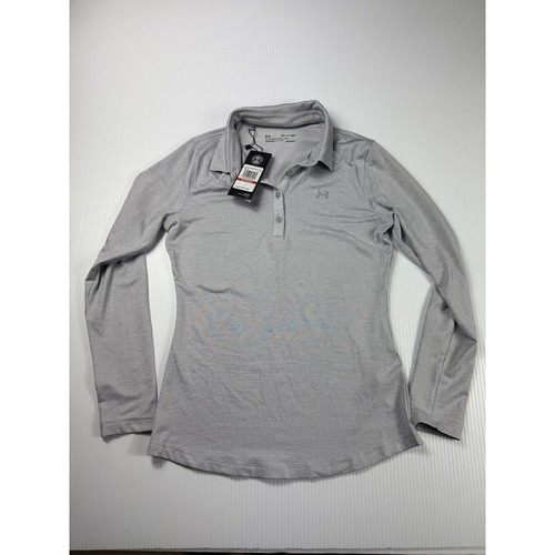 Under Armour HeatGear Fitted Long Sleeve Polo Shirt Athletic XS NWT