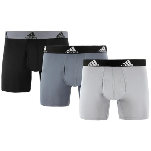 ADIDAS L5544 Men's Black/Grey Performance Boxer Briefs 3-Pack Size S - Picture 4 of 7