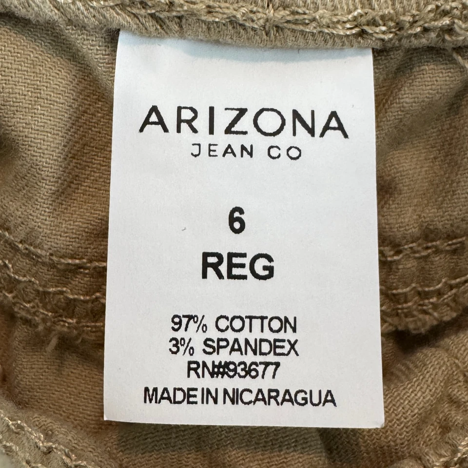 Pantalones de chándal informales elásticos marrón claro talla 6 Arizona Jean Co para niño Foto 4 de 4