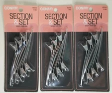 Conair Section & Set Clips #55316Z 6pc Lot of 3 *18 Clips*
