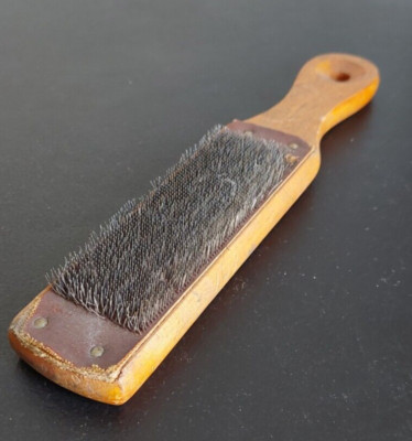NICHOLSON FILE CO. 10 INCH, WOOD HANDLE WIRE BRUSH.
