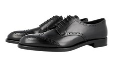 PRADA Wingtip Brogue Derby Dress Shoes - 2EA143 - Black NEW -  US 10.5 EU 43,5