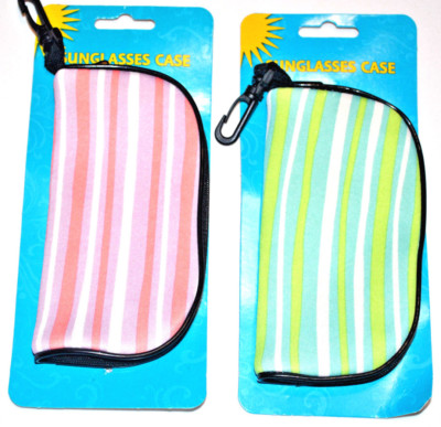 Soft Sunglass Case Zipper Clip Neoprene Glasses Eye ware