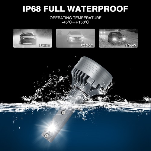5202 LED Headlight Fog Lights 6000K Conversion Kit High Low Beam Super Bright US - Picture 3 of 12