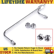 Chrome Dual Feed Fuel Line For Holley Carburetor 4150 Double Pumper 3/8 Hose SBC