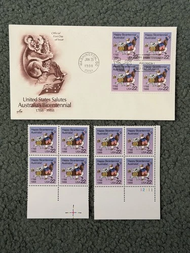 Australia Bicentennial - Scott 2370 - First Day Issue FDC plus 8 stamps!