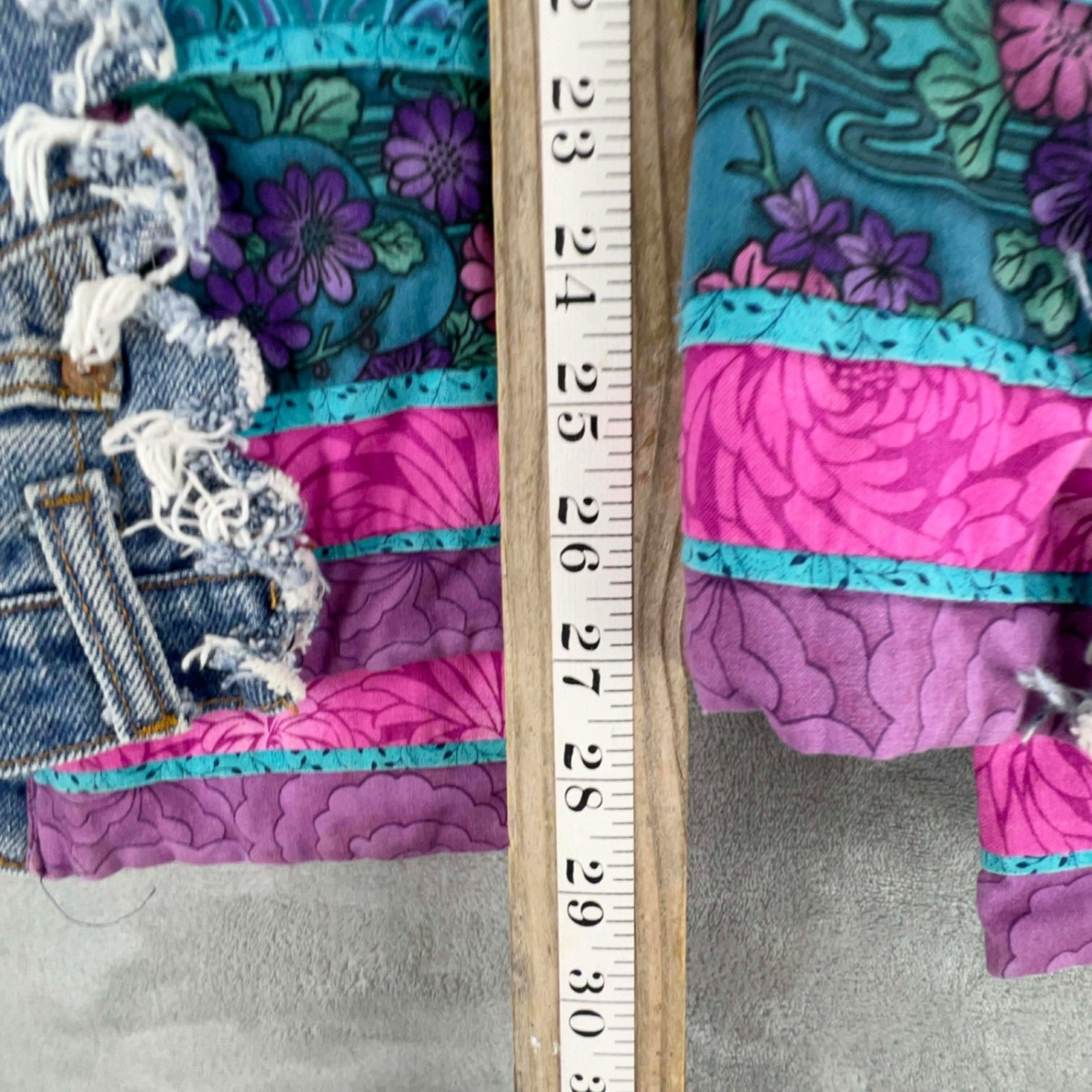 Vintage Levi's handmade Patchwork Boho Jacket Gua… - image 11