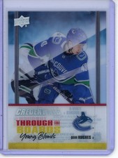 Quinn Hughes Rookie  2019-20 Upper Deck Credentials Through the Boards