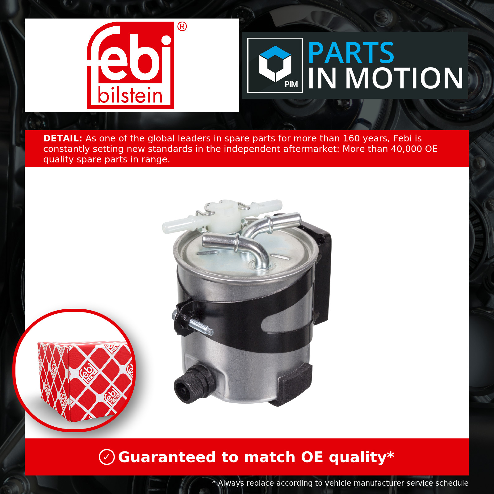 Fuel Filter fits RENAULT GRAND SCENIC Mk2 1.5D 05 to 09 K9K732 164005190R Febi - Image 5
