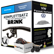Für VW Passat Variant B9 Typ CJ5 Anhängerkupplung abnehmbar +eSatz 13pol 23- Kit