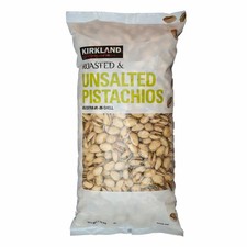 Kirkland Signature 1.36kg Roasted UNSALTED Pistachios Healthy Snacking/Baking