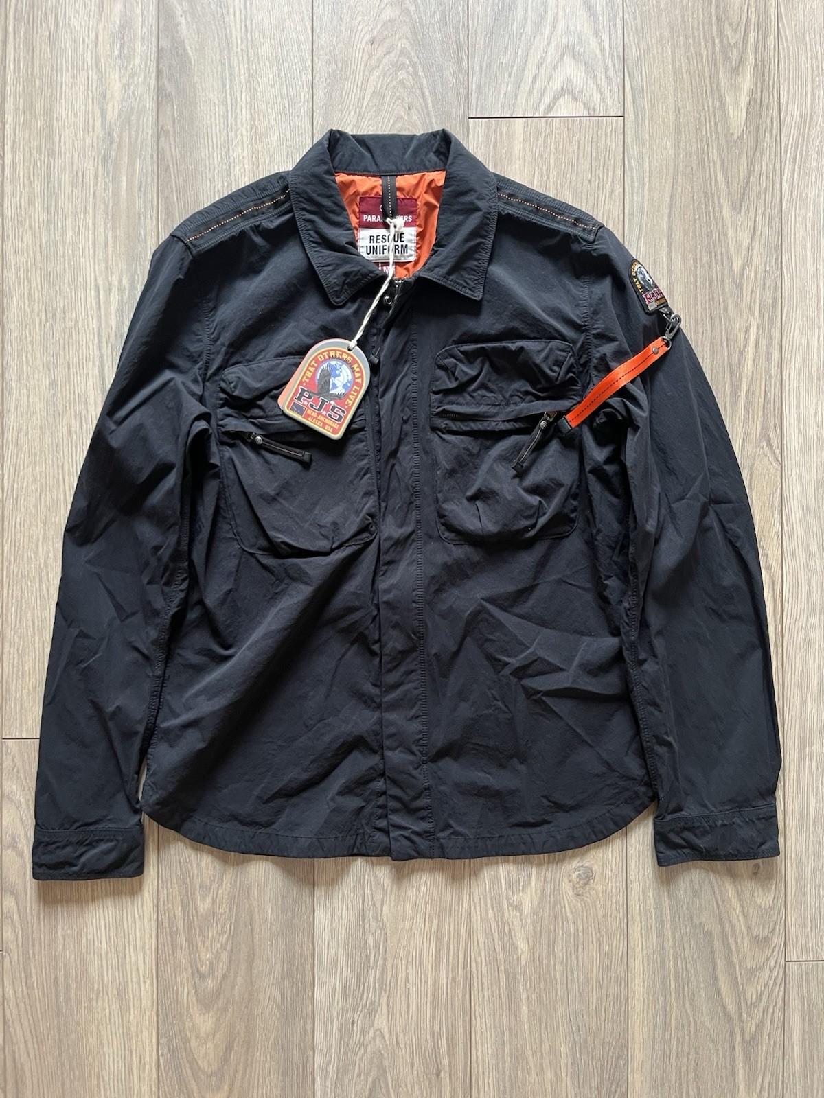 Parajumpers Millard Overshirt - Mens UK Medium - Black £275 RRP BNWT