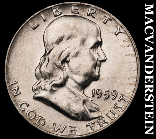 1959-D Franklin Half Dollar- Silver- Choice Gem Brilliant Uncirculated #J1503