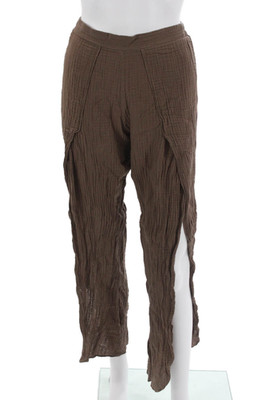 Drew Women Harem Pants Brown 100% Cotton Bohemian Size XS