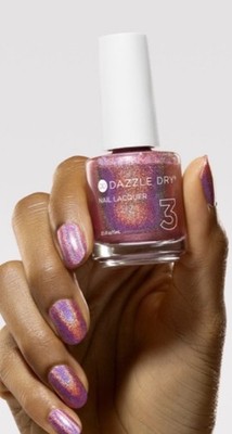 Dazzle Dry MINI SIZE ''SUPERNOVA'' New  Nail Polish 0.17 oz PINK HOLOGRAPHIC