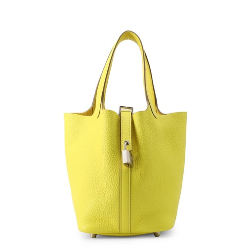 HERMES Picotin Lock Size PM Taurillon Clemence Lime