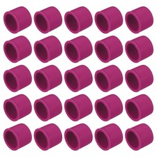 25pcs Auto RCA Port Duct Covers Caps Plugs Protector for RCA Male Plug, Rose Red
