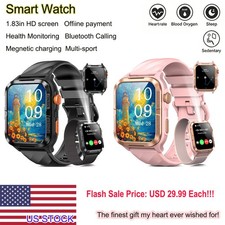 Men Women Smart Watch with Calling Function, Fitness Watch for Android iOS