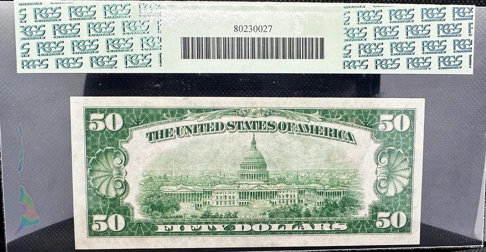 🔷 1928A $50 PCGS 65PPQ GEM NEW – Fr. 2101-G • Chicago DGS Federal Reserve Note - Image 2 of 2