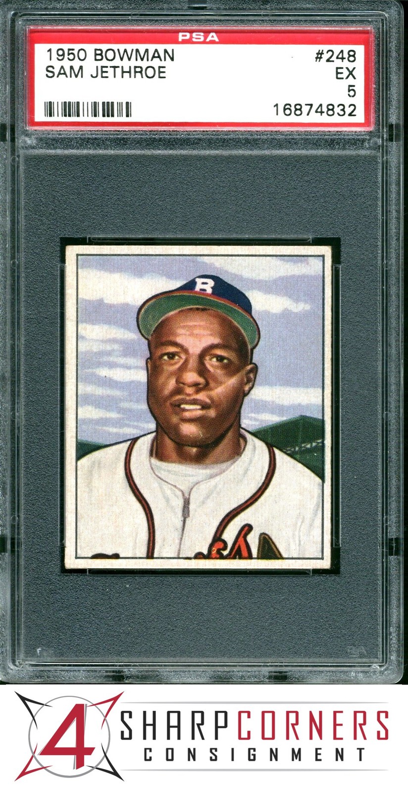 1950 BOWMAN #248 SAM JETHROE RC PSA 5