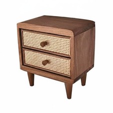 Wooden Rattan Drawer Box Effortless Sliding Drawers Vintage Drawer Organizer