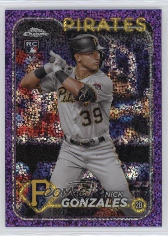 2024 Topps Chrome Purple Speckle Refractor 189/299 Nick Gonzales #72 0hy8