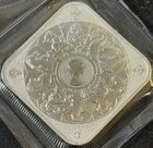 2025 1 Oz .9999 Silver The Royal Mint UK Queen's Beasts Completer Square Bar!!