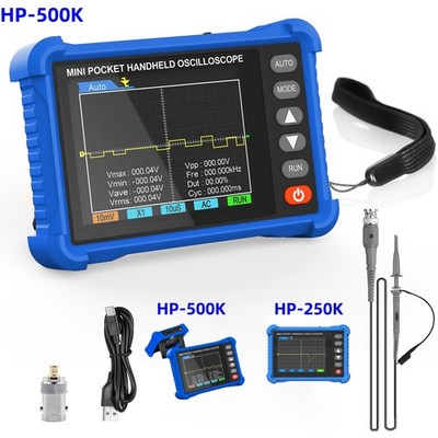 Handheld Digital Oszilloskop Tragbare Oszilloskop 2,5MS/s 500kHz/250kHz 2,8 Zoll