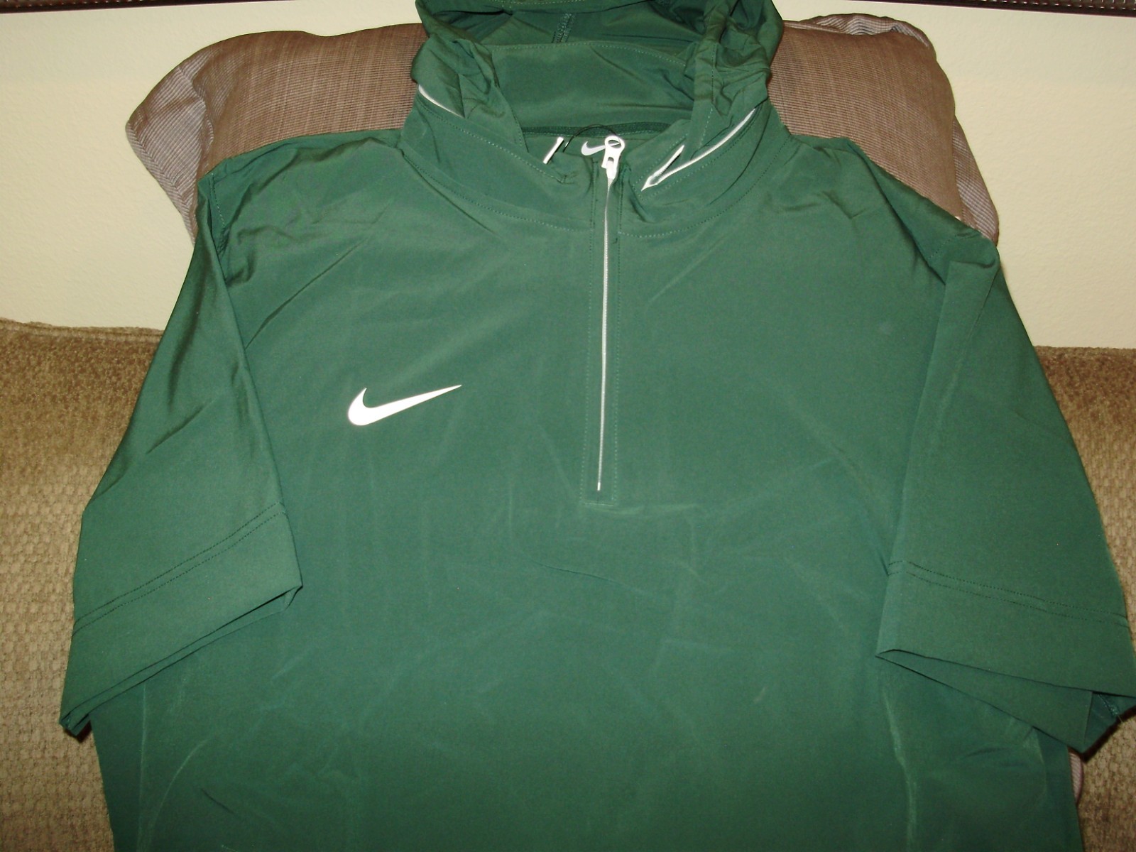 SACAI X NIKE Nike Woven Coaches FJ9548 verde bianco S S 1 4 zip golf felpa con cappuccio giacca a vento uomo XL