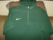 Nike Woven Coaches FJ9548 Green S/S 1/4 Zip Golf Hoodie Wind Jacket Men's Large