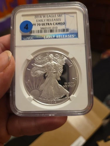 2014 W American Silver Eagle $1 Silver Coin NGC PF70 Ultra Cameo