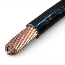 Southwire 2/0 AWG THHN Copper Wire Black Stra...