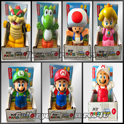 #ad Super Mario Little People Bowser Peach Luigi Yoshi Toad 2.5quot; Mini Action Figure $12.31