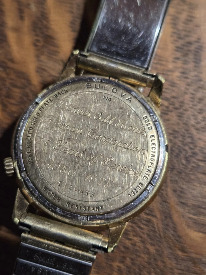 Accutron 10k GEP de colección, grabado y cierre personalizados. Se vende tal cual (sin probar) Foto 3 de 4