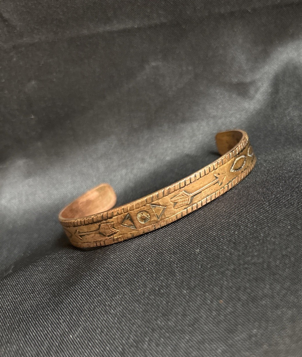 Native American STHWST SOLID COPPER cuff bracelet… - image 13