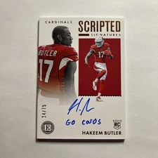 2019 Panini Encased - Scripted Signatures #SCS-HBU Hakeem Butler /75 (AU, RC)