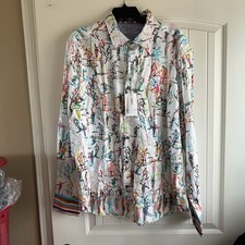 Robert Graham Button Up Shirt Classic Fit Men’s Size 3XL Multicolor AOP