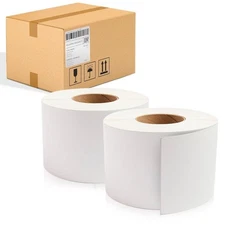 White Thermal Labels 4"x510 Ft Continuous 2040 Pack 3-Inch Core Shipping Rolls