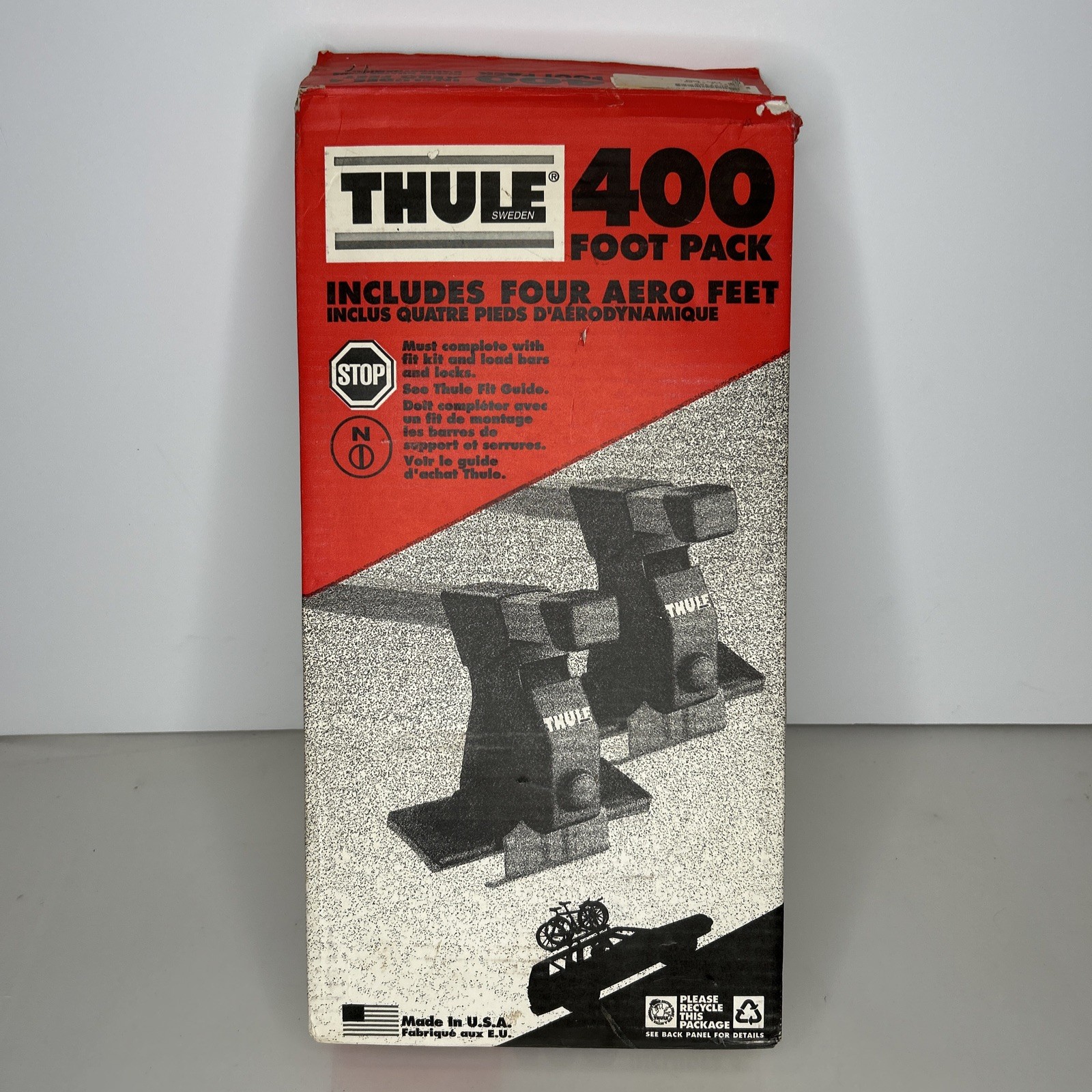 Thule 400 Foot Pack Aero Car Rack System Black Total Of 4 Aero Feet New