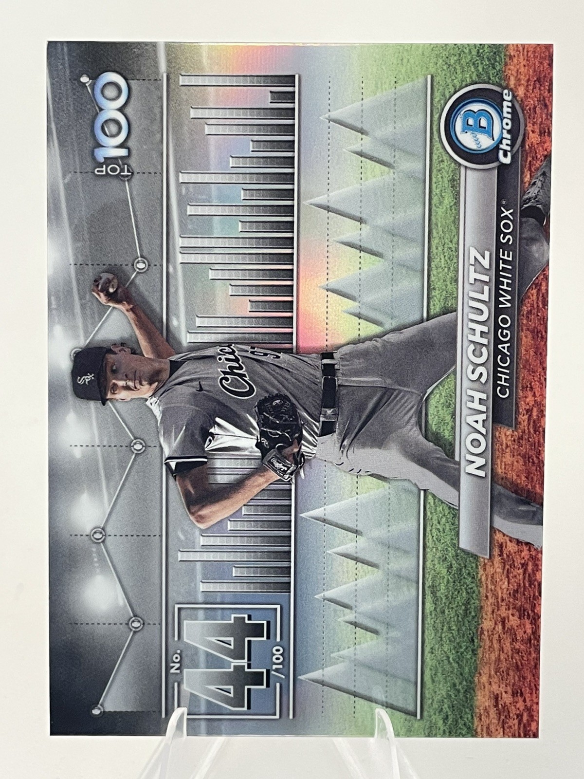 NOAH SCHULTZ 2024 BOWMAN CHROME TOP 100 MINI DIAMOND /100 #BTP-44 SOX