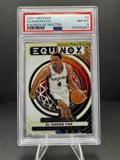 2024-25 Obsidian Deaaron Fox Equinox Electric Etch Molten 10 Psa 8 Spurs Ssp