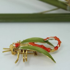 Rare JJ Jonette Scorpion Colorful Enamel Pin Brooch She is Elegant Arachnida