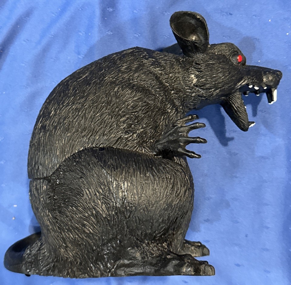 Halloween Giant Black Rat Decoration Prop Scary Horror Haunted House ...
