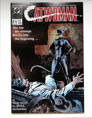 CATWOMAN # 2 - SIGNED BY MICHAEL BAIR - NO CERT (DC COMICS, 1989)