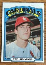 1972 Topps Ted Simmons St. Louis Cardinals #154 VG-EX