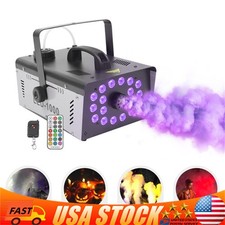 1kw 13Color Fog Machine Quick Heatup Smoke Machine w/ Wireless Remote LED Light