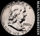 1959 Silver Franklin Half Dollar - Choice Gem Brilliant Unc++++  #J7770