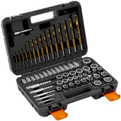 YEKEPRO 62Pcs Screw Extractor Set with Left Hand Drill Bits & Heavy Duty Nut ...