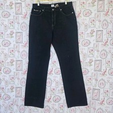 Vintage 90s Calvin Klein Jeans Women's Sz 14 Black Denim Bootcut Mid Rise