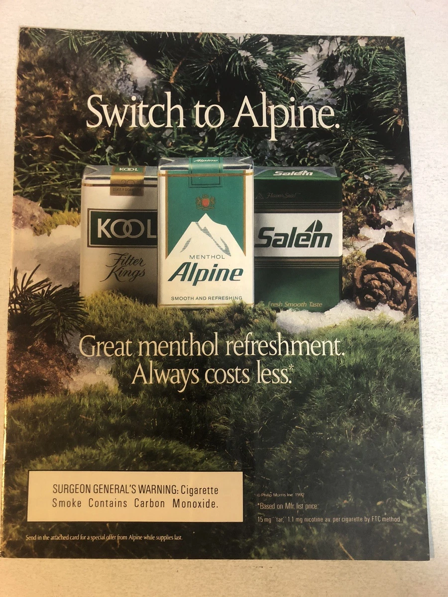 Alpine Collectible Tobacco Cigarettes for sale